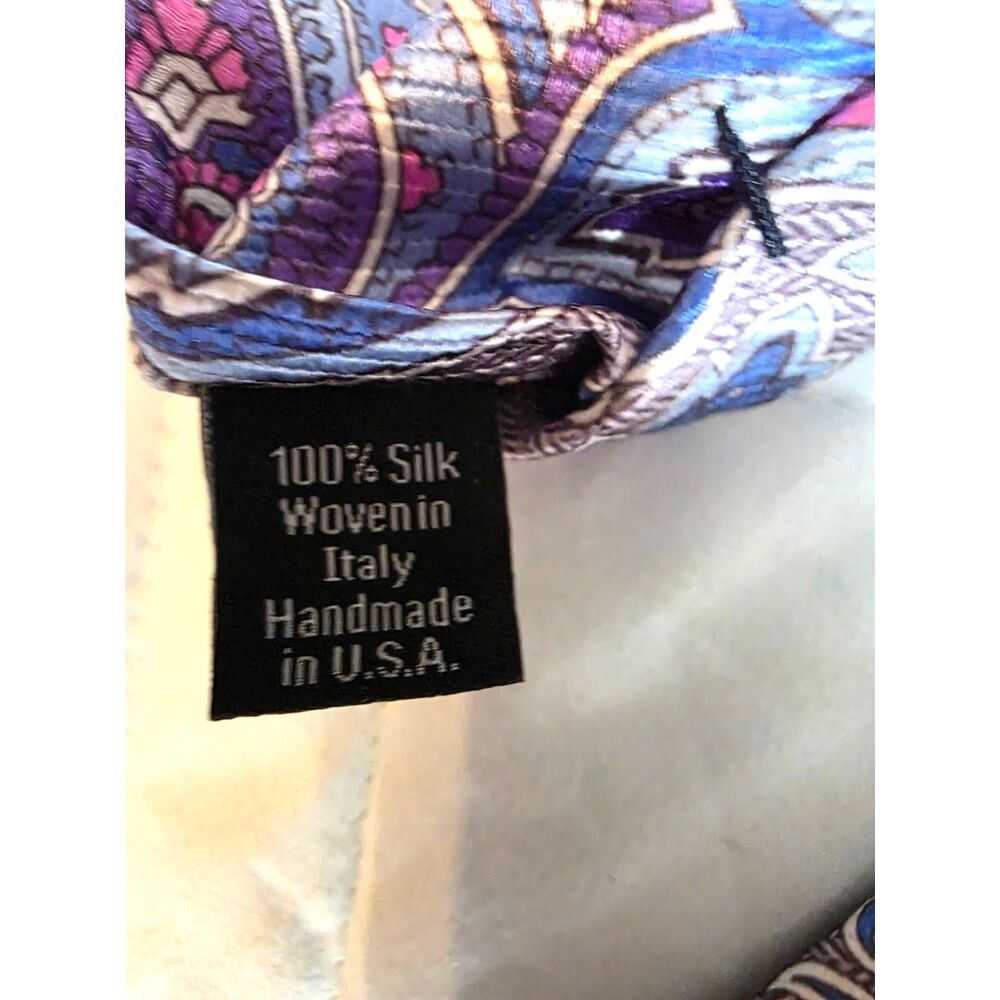 David Donahue Paisley Silk Tie - Picture 4 of 6